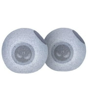 Ion Geode Rock Speakers (Pair) Solar Rechargeable Rock Speakers with Wireless Stereo-Link