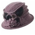 thumbnail image 5 of FADAACAI Cloche Hats for Women,Women's Winter Warm Wool Beret Beanie Cloche Bucket Hat 1920s 50s,Dress Hats for Women,Vintage Hats for Women Purple One Size Clearance！, 5 of 7