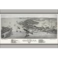 thumbnail image 1 of 24"x36" Gallery Poster, Bird's eye view of Cedar Key, Florida c1884, 1 of 1