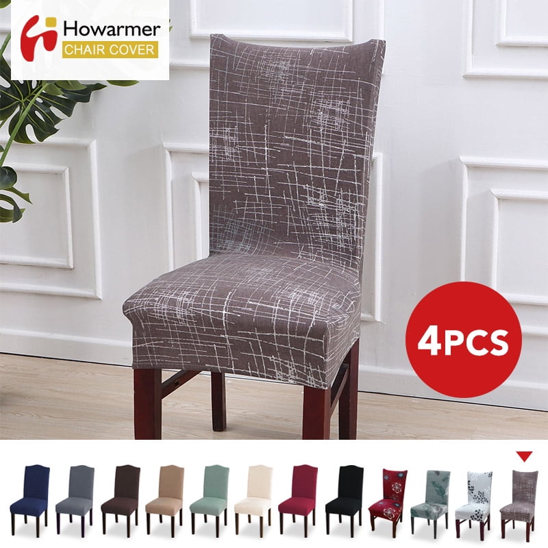 4pc Elastic Removable Chair Cover Stretch Seat Case Slipcover Home Banquet Decor 