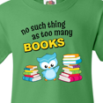 thumbnail image 4 of Inktastic No Such Thing as Too Many Books with Cute Owl Youth T-Shirt, 4 of 5