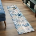thumbnail image 3 of Blue Coastal 2'x6' Runner Rugs for Hallway Kitchen Bedside Non Slip Washable, Sea Turtle Octopus Coral Beach Nautical Entryway Rug Runners with Rubber Backing, Long Carpet Runner for Laundry Room, 3 of 8