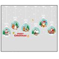 thumbnail image 2 of Christmas Window Sticker Removable Cute Hanging Globe Wall Sticker Window Decal, 2 of 10
