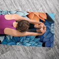 thumbnail image 5 of Flower Gym Towel with Storage Bag, 72.8"x26.8", Suitable for Yoga, Pilates, Fitness, etc. - Hot Yoga Towel, Yoga Blanket Included, 5 of 6