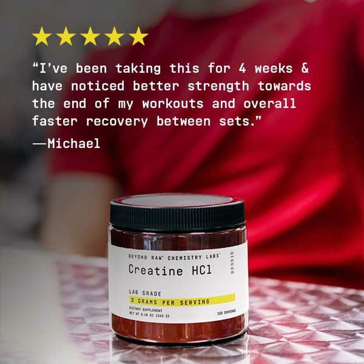 BEYOND RAW Creatine HCl Powder for Men and Women, Muscle Strength and Growth, Energy Production, Athletic Performance, Cognitive Support, Cellular Hydration, Science-Backed, Lab Grade, 120 Servings