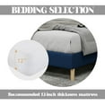 thumbnail image 6 of Pillfn Upholstered Platform Twin Size Bed Frame with Headboard Wooden Slats Support,Blue, 6 of 6
