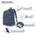 thumbnail image 4 of Honeii Cartoon Lighthouse Print Canvas College Laptop Backpack, Durable Rucksack Travel Notebook Bag School Backpack Book Bag for Men Women-Small, 4 of 7