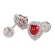 thumbnail image 3 of Set de Joyería para Mujer Plata .925 con Zirconia Cúbica,  LuckyLy Juego de Collar y Aretes de Corazón Brillante – Regalos para Mujer San Valentín y Regalos para Mamá Navidad, Modelo Zaria rojo, 3 of 6
