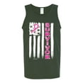 thumbnail image 2 of Survivor Awareness Flag Awareness Mens Graphic Tank Top, Forest Green, Small, 2 of 3