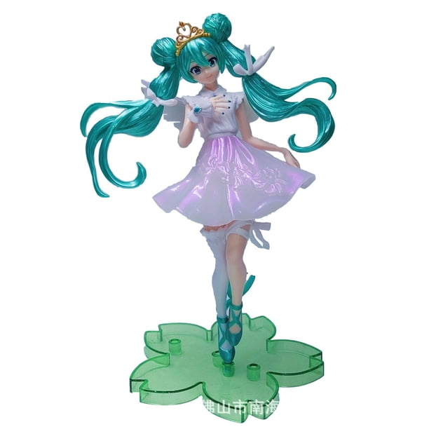 15 ° aniversario Anime figura de Hatsune Miku Ángel Bella Durmiente figura de acción colección ornamento modelo juguete para regalo Gong Bohan LED