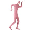thumbnail image 5 of Wyobmus Men's And Women's Face Open Zentai Bodysuit Stretch Polyester Spandex Full Body Suit A-Pink, 5 of 9