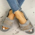 thumbnail image 1 of LSLJS Women's Summer Chain Furry Slippers Casual One-Word Multi-Chain Shoes, Women's Slippers, 1 of 6