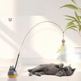 thumbnail image 5 of 360 Degree Rotating Cat Toy, Automatic Interactive Wand with Suction Cup Base, Moving Feather Fish Bell Teaser, Detachable Self Play Kitten-Toy for Boredom Relief C, 5 of 6