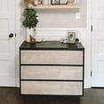 thumbnail image 6 of Max & Lily Solid Wood Scandinavian 3 Drawer Dresser, Black/Blonde, 6 of 8