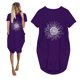 thumbnail image 4 of Puntoco Vestido De Manga Corta Con Cuello En V, Vestido Casual Suelto Con Estampado De Girasol Para Mujer, Color Morado Xxl, 4 of 5