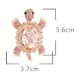 thumbnail image 6 of Soumake Women Turtle Brooch Rhinestone Anti-Slip Faux Crystal Wear-Resistant Suit Coat Collar Hat Scarf Decoration Clothes Pin Prom Party Garment Jewelry, 6 of 8