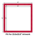thumbnail image 2 of Cherry Red Suede Picture Frame Mat for 27x27 Frames - Fits 24x24 Photos - 10 Mats, 2 of 7