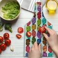 thumbnail image 3 of Colorful Cutting Board, French Macarons in a Row Coffee Shop Cookies Flavours Pastry Bakery Food Design, Tempered Glass Cutting and Serving Board, Wine Bottle Shape, Multicolor, by Ambesonne, 3 of 5