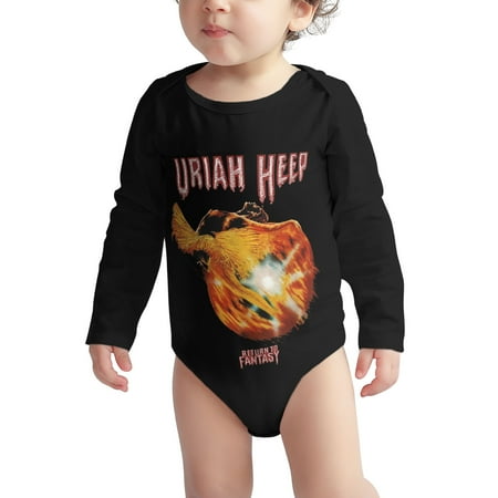 

Uriah Baby onesie Heep Return to Fantasy Baby Boy Girl Long Sleeve Bodysuit Snap Closure Black 6 Months