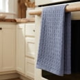 thumbnail image 2 of REGALWOVEN 100% Cotton Waffle Weave Kitchen Towels, 2 Pack Solid Color Dish Cloths with Hanging Loop Grey 12" x 12", 2 of 6
