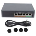 thumbnail image 1 of Conmutador POE IEEE802.3af/at de 100 Mbps, pequeño, compacto, silencioso, de escritorio, sin ventilador, con 6 puertos para punto de acceso, enchufe de 100 a 240 VEU, 1 of 15