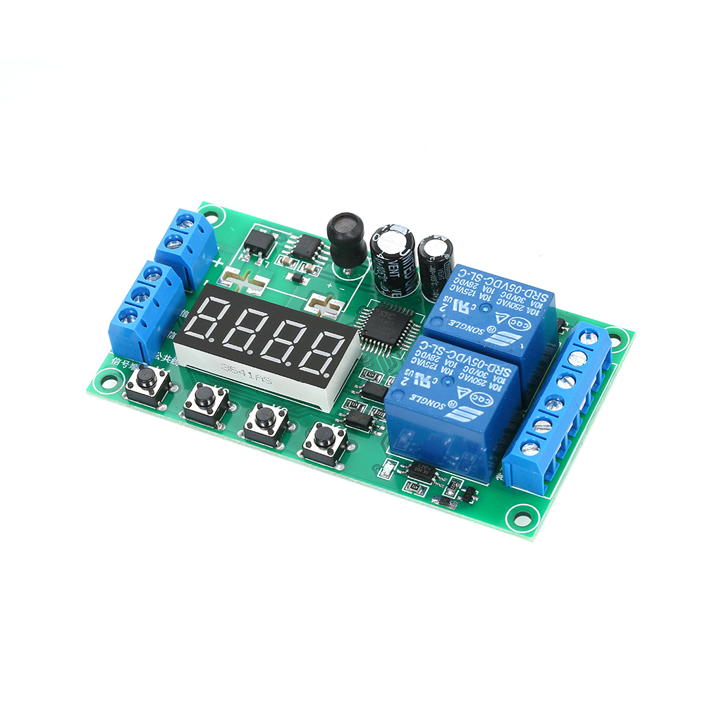 2 Channel Timer Delay Relay Module AC 220V LED Display 0.01s999min
