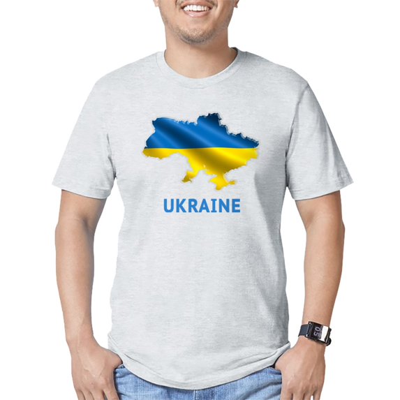 CafePress - Cool Ukraine Flag Ukrainian Pride Native H T Shirt - Fitted T-Shirt, Vintage Fit Soft Cotton Tee