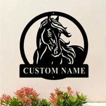 Customizable Metal Sign - Personalized Family Name Plate, Farmhouse-Style Wall Decor, Surname Artwork, Customizable Text