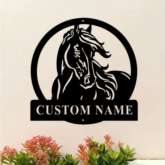 Customizable Metal Sign - Personalized Family Name Plate, Farmhouse-Style Wall Decor, Surname Artwork, Customizable Text