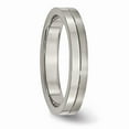 thumbnail image 4 of Titanium 4mm Brushed & Polished Band Size: 11; for Adults and Teens; for Women and Men, 4 of 6