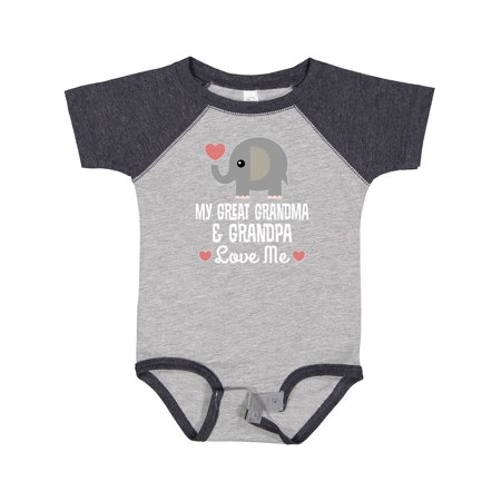 

Inktastic My Great Grandma and Great Grandpa Love Me Gift Baby Boy or Baby Girl Bodysuit