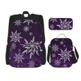 thumbnail image 1 of Balery Snowflake Gradient Purple Mochila escolar 3 en 1 para niños: mochila resistente con lonchera térmica y estuche para lápices. Mochila escolar para niños y niñas., 1 of 7