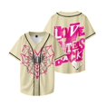 thumbnail image 5 of AJ Lee Merch Fans Unisex Baseball Jersey T-Shirt – V-Neck Short Sleeve Graphic Streetwear Top for Wrestling Fan Support, 5 of 10