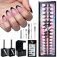 thumbnail image 1 of Press On Nails de la serie French Tip Black de SXC Cosmetics, 1 of 8
