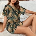 thumbnail image 4 of Balery Camouflage Rabbit Conjunto de Pijama para Mujer con Estampado, Dos Piezas de Manga Corta y Shorts, Ropa de Dormir Suave con Cuello Redondo y Bolsillos-4X-Large, 4 of 6