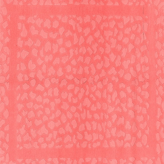 Ahgly Company Indoor Square Abstract Red Modern Area Rugs, 4' Square