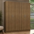 thumbnail image 2 of Madesa Armoire de Rangement à 4 Portes avec Grand Espace de Tablettes 63"L Armoire Utilitaire Placard Unité d'Organisation pour l'Entrée et la Chambre - Rustique, 2 of 10