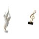 thumbnail image 5 of Figura decorativa Escultura de plumas Escultura de nota musical Figura de escritorio Material de resina Adecuado para regalar Decoración del hogar Mes, 5 of 8