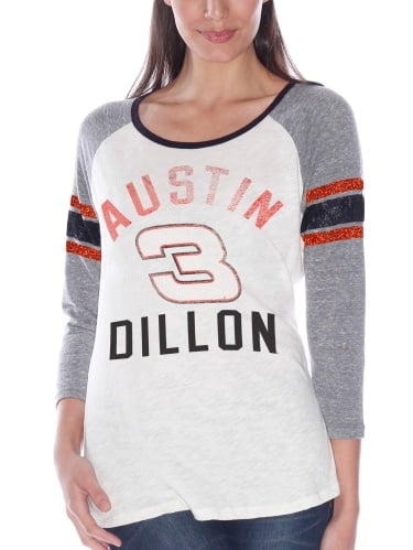 Austin Dillon Women's Wishbone Long Sleeve T-Shirt White by G-III LEATHER FASHIONS INC