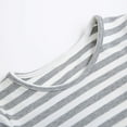 thumbnail image 4 of JSGEK Toddler Girls Striped T Shirt Dress Crewneck Long Sleeve Cotton Casual Loose Spring Summer Dresses Gray 12 Months, 4 of 9