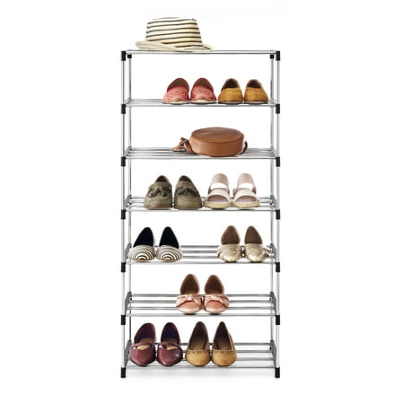 Whitmor 7-Tier Metal Closet 14-Pair Shoe Rack Closet Organizer