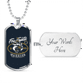 thumbnail image 4 of Keep The Strength Firefighter Stainless Steel or 18k Gold Dog Tag 24" Chain, 4 of 8