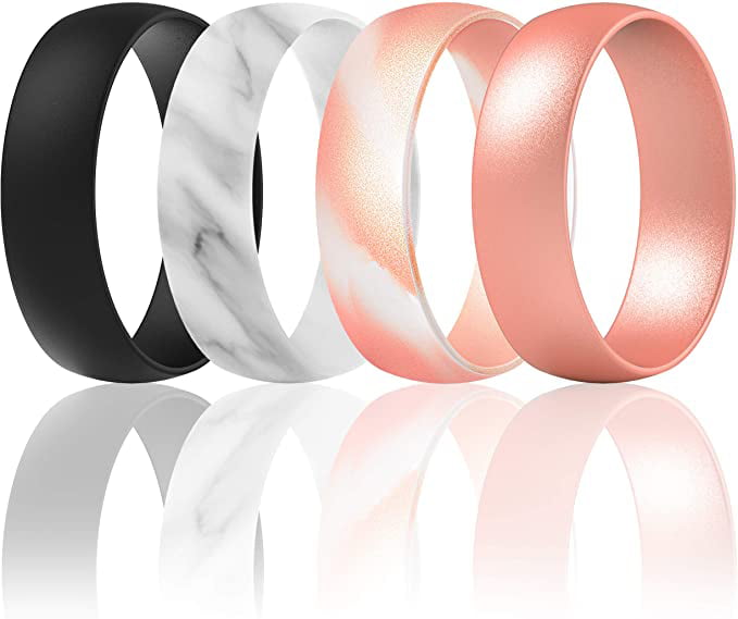 1.65mm Thick 6.3mm Wide ThunderFit Silicone Wedding Ring for Men & Women