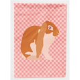 thumbnail image 1 of Carolines Treasures BB7962CHF Anglais Lapin Rose Check Toile Maison Drapeau, 1 of 4