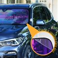 thumbnail image 3 of Yayeee Car Windshield Sun Shade Universal Fit Front Visor Protector, Purple Digital Art, 3 of 8