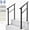 2 step, variant on Durable Black Aluminum Stair Handrail Kit – Weather-Resistant Railing with Iron Posts, Rust-Proof & Safe for Indoor/Outdoor Porch, Deck, Steps