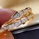 thumbnail image 3 of Anillo de lujo ligero lleno de diseño de nicho de diamante en forma de serpiente conjunto de marea para mujer anillo de dedo índice de hueso de serpiente abierto de diamante-oro, 3 of 4