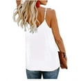 thumbnail image 4 of Women’s V Neck Spaghetti Shoulder Strap Sleeveless Tank Tops Casual Loose Sleeveless Blouse Cami Shirts, 4 of 4