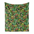 thumbnail image 1 of Nature Soft Flannel Fleece Throw Blanket, Garden Flowers Cactus Texas Desert Botanical Various Plants with Spikes Pattern, Cozy Plush for Indoor and Outdoor Use, 50" x 70", Multicolor, by Ambesonne, 1 of 6