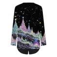 thumbnail image 5 of asdoklhq Womens Christmas Pajamas Women's Christmas Printed Winter Fashionable Casual Long Sleeved Home Sleepwear Set Multicolor 2X, 5 of 6